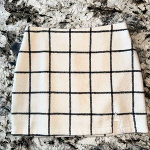 Altar’D State Plaid Black and white skirt